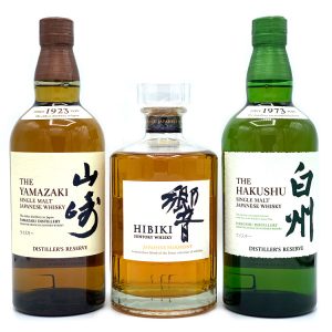 Yamazaki + Hibiki + Hakushu Single Malt Japanese Whisky