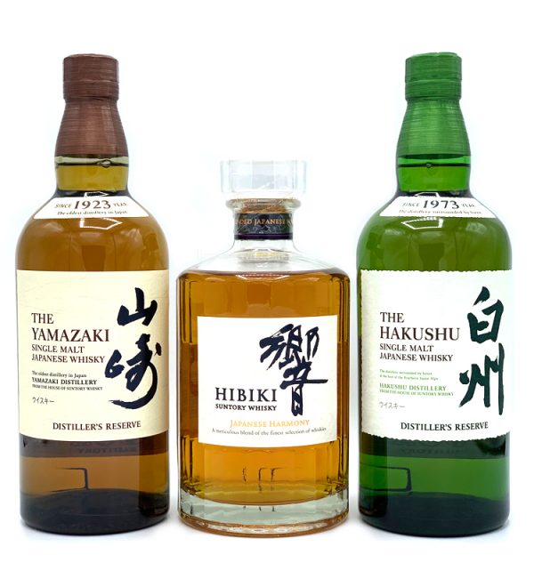 Yamazaki + Hibiki + Hakushu Single Malt Japanese Whisky