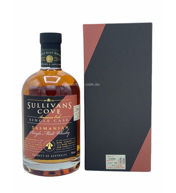 Sullivans Cove American Oak Refill Single Malt Tasmanian Whisky 700ml 46.9%